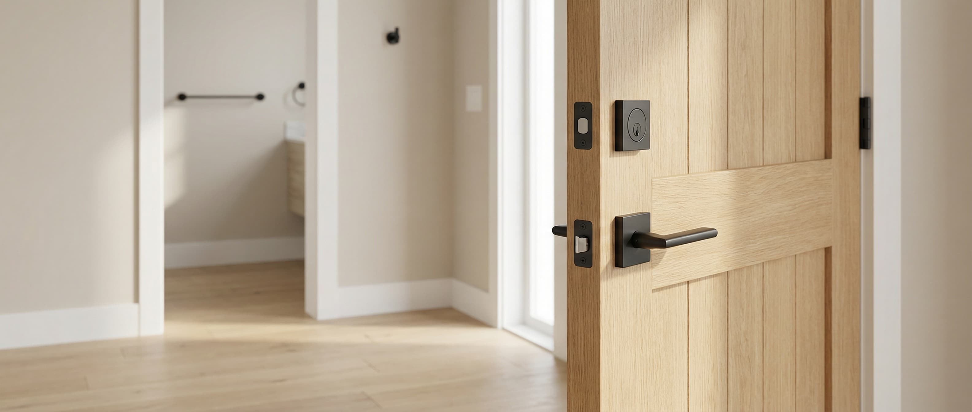 Residential door hardware handleset